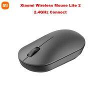 Xiaomi เมาส์ไร้สาย Lite 2 2.4GHz USB เชื่อมต่อเมาส์สำหรับเล่นเกม Mouse Komputer แบบพกพาไม่มีแบตเตอรี่