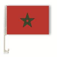 NEW free shipping Morocco National car Flag 30*45cm Morocco car flag bearer standard-bearer waving flag for Celebration