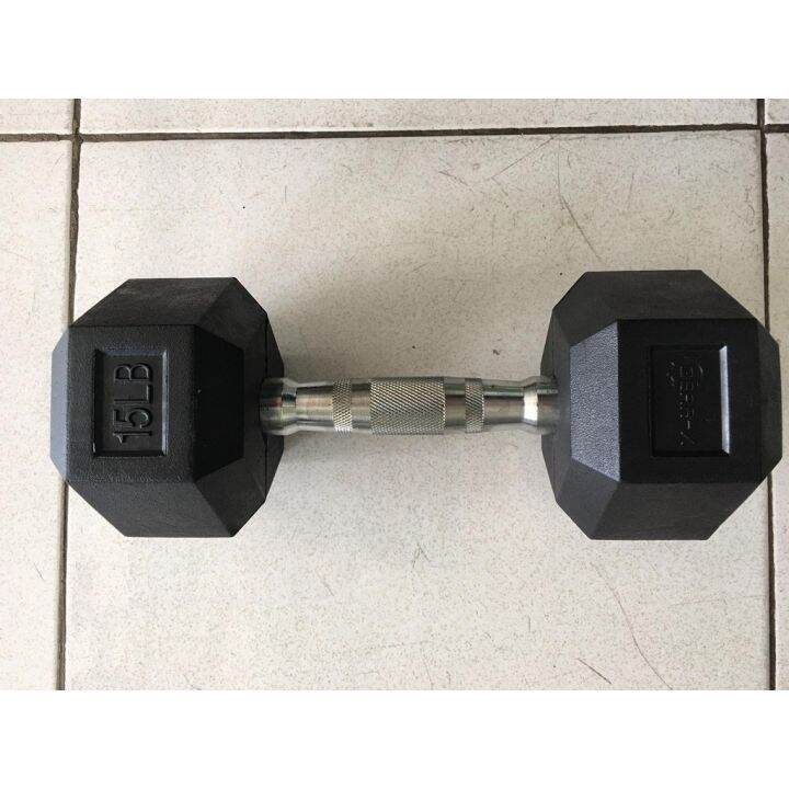 15 lbs HEX dumbells rubberized heavy duty | Lazada PH