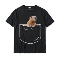 Pocket Capybara Shirt Funny Capybara In Pocket Gift Tshirt Funky Adult Tshirts Cotton Tops &amp; Tees Custom