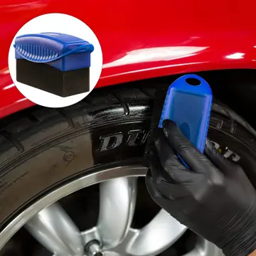 Large Tire Shine Applicator Pad Durable Reusable Hex-Grip Tire Dressing  Brush
