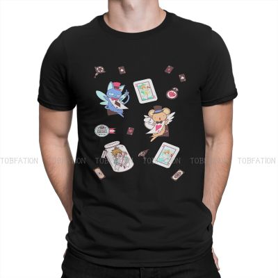 Anime Card Captor Sakura Keroberos T Shirt Goth MenS Tees Summer Cotton Clothing Harajuku O-Neck Tshirt