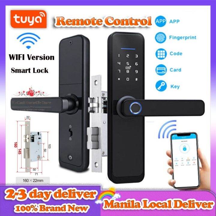TUYA 9in1 Smart Door Lock AntiTheft Fingerprint Digital Password Lock