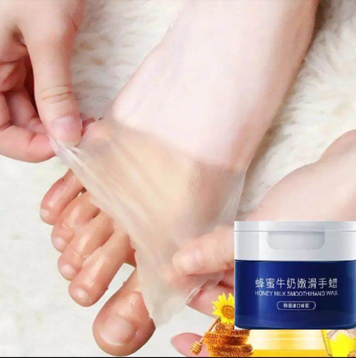 Milk Honey Paraffin Hand foot Wax Peel Off Mask Exfoliate Hydrating