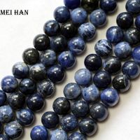 Meihan Free shipping 6mm 8mm 10mm natural sodalite smooth round beads stone for jewelry making design or DIY