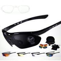 ~ Sports Cycling Bike Bicycle Sunglasses UV400 5 Lens Goggles Glasses