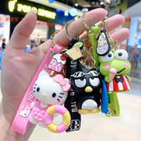 Hello พวงกุญแจ Sanrio Kawaii อะนิเมะรูปน่ารัก Kuromi Cinnamoroll Keroppi Kt Cat Figurine กระเป๋าจี้ของเล่นของขวัญ