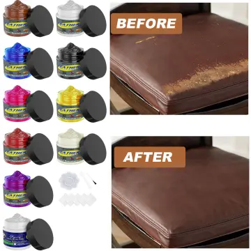 Leather Paint Shoe Cream Coloring for Bag Sofa Car Seat Scratch 30ml Brown  Leather Dye Repair