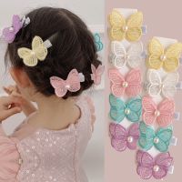 【YF】○﹉✜  2PC New Embroid Hairpins Children Headwear Hairgrips Hair Barrettes Accessories