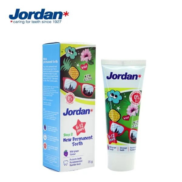 Jordan Step 2 New Permanent Teeth Toothpaste Ubat Gigi Mild Grape