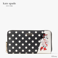 KATE SPADE NEW YORK DISNEY X KATE SPADE NEW YORK MINNIE ZIP AROUND CONTINENTAL PWR00245 กระเป๋าสตางค์