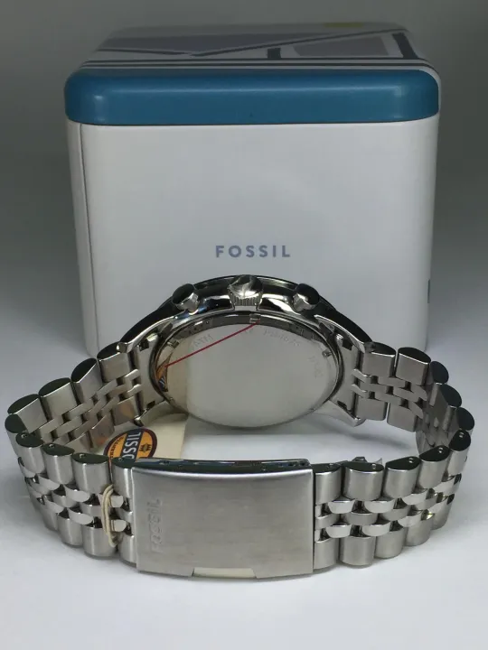 นาฬิกาข้อมือผู้ชาย-fossil-รุ่น-fs4875-chronograph-จับเวลา-สายแสตนเลส-หน้าปัทม์สีดำ-ของแท้-100-cafenalika