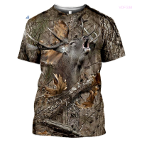 Camouflage 2023 Animal Men HOT Women T-shirt Hunting Deer 3d Print Casual Hip Hop Short Sleeve o Neck Tees Shirt Streetwear Mens T-shirt Size：S-5XL