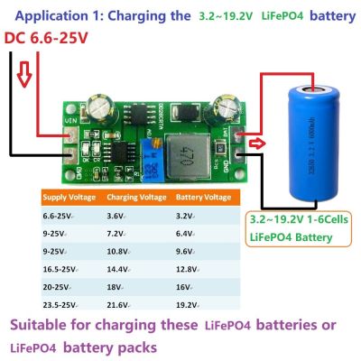 1A 3.2V 6.4V 9.6V 12.8V 16V 19.2V LiFePO4 Batterie Charger Charging Module Electrical Circuitry Parts