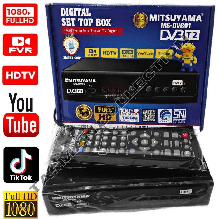 Alat Penerima Siaran TV Digital Set Top Box DVB-T2 Receiver TV Digital ...