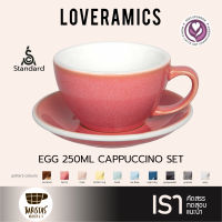 LOVERAMICS ชุดแก้วกาแฟเซรามิค Egg 250ml Cappuccino Cup Set (Cup&amp;Saucer) - Potters Colours