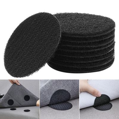 10 Pairs Anti Curling Carpet Tape Rug Gripper Velcro Secure the Carpet Sofa and Sheets in Place and Keep the Corners Flat 6cm Adhesives Tape