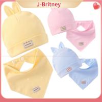 J-BRITNEY หมวกบีนนี่ระบายอากาศได้ดีสำหรับเด็กวัยหัดเดินหมวกถักของเด็กหมวกกระต่ายให้ความอบอุ่นสีพื้นหนาดูดซับเหงื่อ