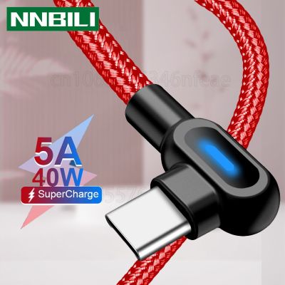 90 Degree Micro USB Type C Cable 0.25M 1M 2M Fast Charging LED Cable For Samsung Xiaomi Huawei Android Cable USB Type C Charger