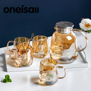 Ấm Đun Nước ONEISALL, Bình Nước Thủy Tinh Borosilicat Trong Suốt