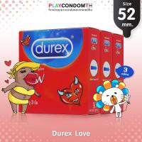 ถุงยางอนามัย 52 ดูเร็กซ์ เลิฟ ถุงยาง Durex Love ผิวเรียบ หนา 0.05 มม. (3 กล่อง)