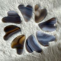 Grey Agate Gua Sha กัวซา หิน เกรย์ อาเกต นวดหน้า เกรดคัดพิเศษ