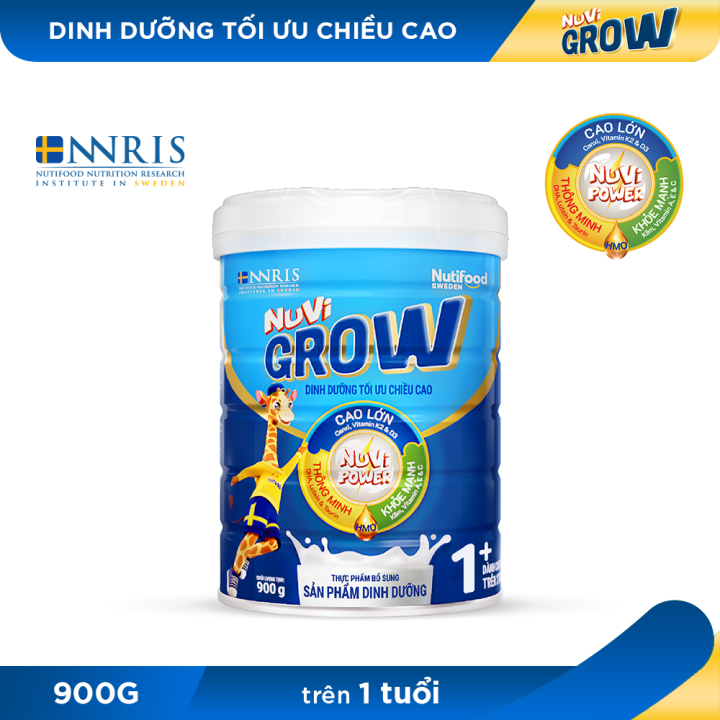 Sữa Nuvi Grow 1+ lon 900g - Dinh dưỡng tối ưu chiều cao, thông minh ...