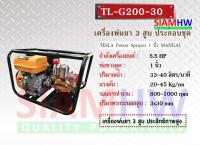 เครื่องฉีดพ่นยา ปั๊ม3สูบ มีหม้อลม TL-G200-30 (ด้ามฉีด+สาย20เมตร)