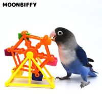 Bird Parrot Foraging Toys Creative Bird Feeder Rotate Training Toy Intelligence Growth Cage Colorful צעצועיםPecking Windmill Toy