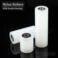 1/4PC Multi-size Nylon Rollers with Double Bearing Nylon Pulley Bearing Wheels for Door Pulley Door Instrument Positioning Track