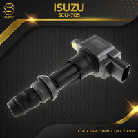 คอยล์จุดระเบิด ISUZU - FTR / FRR / NPR / GXZ / FVM / 6HF ตรงรุ่น - SCU-705 - SURES MADE IN JAPAN - คอยล์หัวเทียน คอยล์ไฟ อีซูซุ สิบล้อ หกล้อ รถบรรทุก