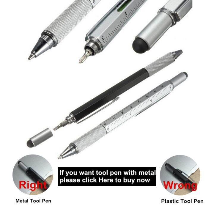 Genkky Multifunction Pen Full Metal Tool Ballpoint Pens Screwdriver ...