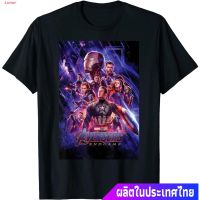 เสื้อยืดลำลอง Marvel Studios Avengers Endgame Space Group Shot Poster T-Shirt Sports T-shirt  9F4T