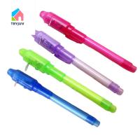 TRYJUV ปากการะบายสีสำหรับเด็กปากกาไฟส่องสว่างปากกามายากลสำหรับเด็กปากกาโคมไฟ LED ปากกาส่องสว่างปากกาเจลล่องหน2 In 1