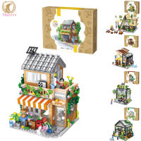 Creative City Street View Shop Building Blocks Toys House Architecture Puzzle Figures Bricks Toys For Kids