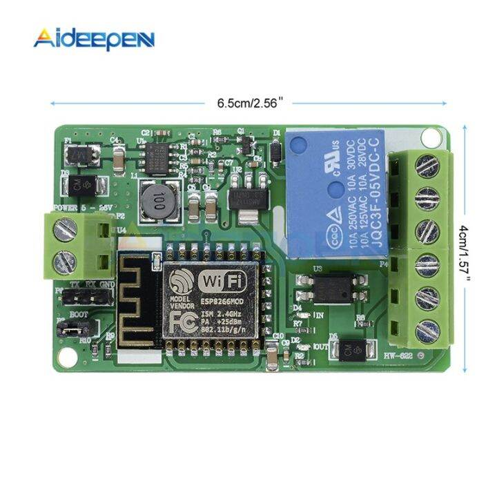 รีเลย์10a-แบบไร้สายโมดูลรีเลย์-wifi-esp-12f-esp8266-220v-dc-5v-26v-esp12f-802-11b-g-n-2-4ghz-12v-24v