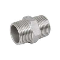 นิปเปิ้ลสเตนเลส เกลียวนอก CITY 1 นิ้ว สีเงินSTAINLESS STEEL NIPPLE PIPE FITTING MPT CITY 1IN SILVER **ด่วน ของมีจำนวนจำกัด**