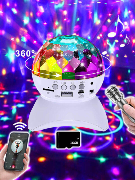 Disco Lamp Wireless Bluetooth Speaker RGB Light Disco Mirror Ball LED
