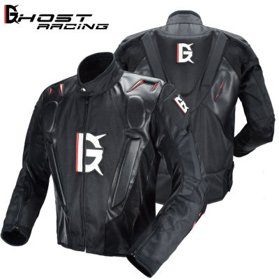 GHOST RACING Motorcycle Jacket Motorbike Riding Jacket Windproof Motocross Full Body Protective Gear Armor Winter Moto Clothing