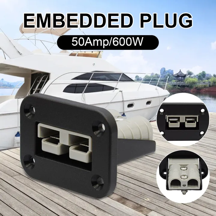 Car 50 Amp New Flush Mount Anderson Plug Socket Panel Waterproof
