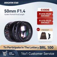 Brightin Star 50mm F1.4 Big Aperture APS-C Manual Focus DSLR Mirrorless Camera Lens Fit for Panasonic