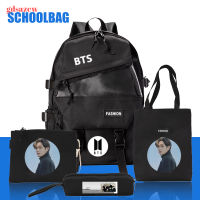 GDS 4ชิ้น/เซ็ต BTS Theme เป้ลำลอง/กระเป๋า Crossbody/กระเป๋าถือกระเป๋าใส่ดินสอชุดแฟชั่นสำหรับแฟนๆ