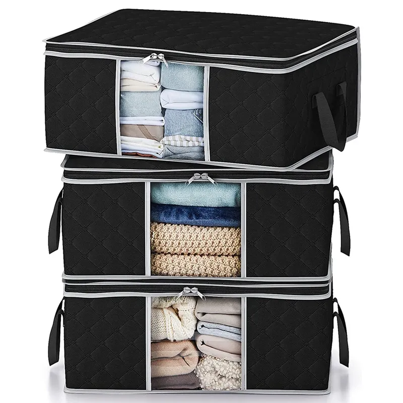 3 Pack Clothes Storage Bag with Clear Window