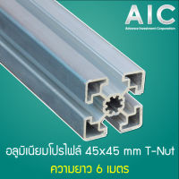 Aluminum Profile อลูมิเนียมโปรไฟล์ 45x45 มม. T-Nut ความยาว 300-1000 มม.  AIC ผู้นำด้านอุปกรณ์ทางวิศวกรรม