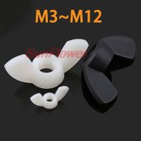 6/10/20/30/50PCS Black White Nylon Wing Nuts Butterfly Nut To Fit Bolts amp; Screws Black M3 M4 M5 M6 M8 M10 M12