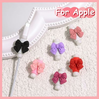 2in1 Cute Cartoon 3D Bow Cable Protector Cable Holder Phone Cord Protector for iPhone iPad Fast Charger Cable Protection Clip