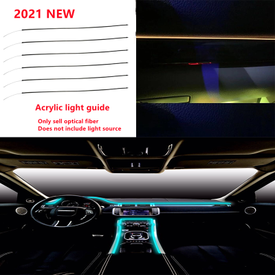 Auto Interior Decorative Atmosphere Lamp Acrylic Optic Fiber Lights RGB Ambient Light Sound Control With 12V