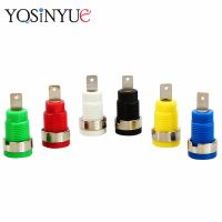 [HOT] 1/5/10PCS Insulated Safety 32A 4mm Banana Terminal 6 Colors Female Jack Panel Mount Socket Binding Post Wire Connector