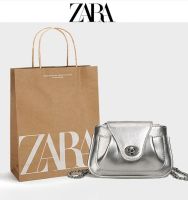 ZARAˉ Womens Bag Mini Cute Silver Shoulder Bag College Students Class Trend All-Match Single Shoulder Diagonal Chain Bag