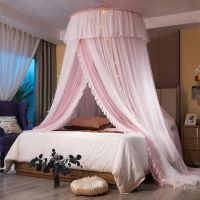 Large Space Dome Hanging Mosquito Net Free Install Double Bed Mosquito Net Foldable Princess Style Lace Gauze Bed Curtain